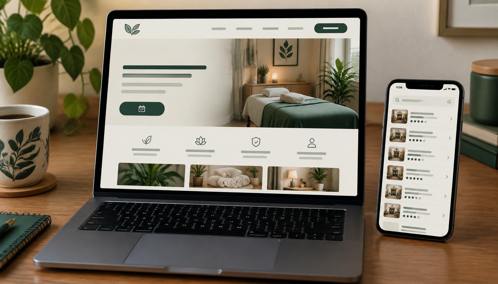Your own website compared with a crowded directory listing