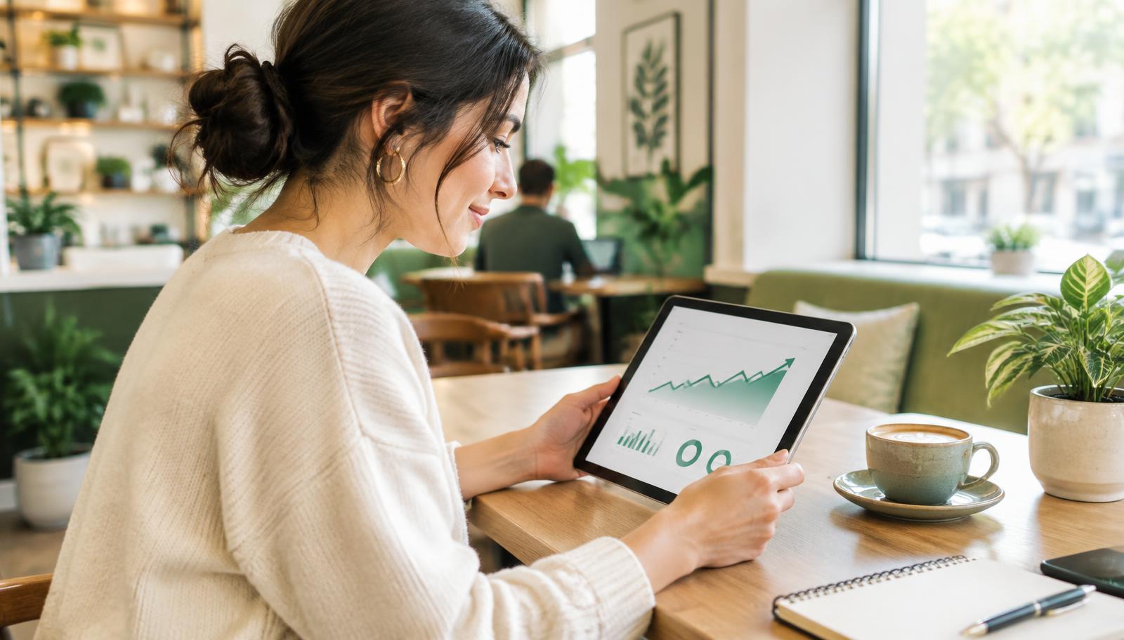 Owner reviewing a monthly growth report